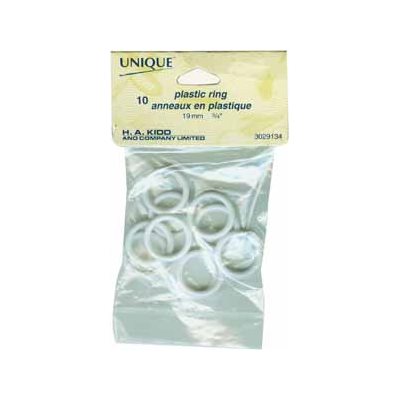 Anneaux en plastique Unique 3 / 4" - 19 mm (10 pièces) 3029134