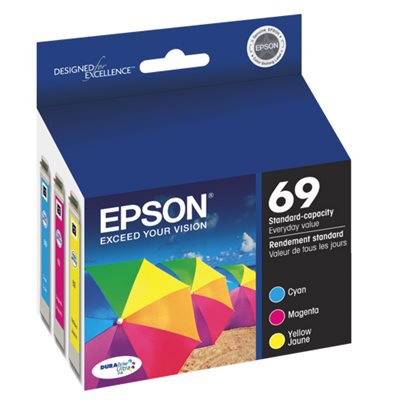 Epson Cartouches d'encre Couleurs #69 3 / pqt "T069520-S"